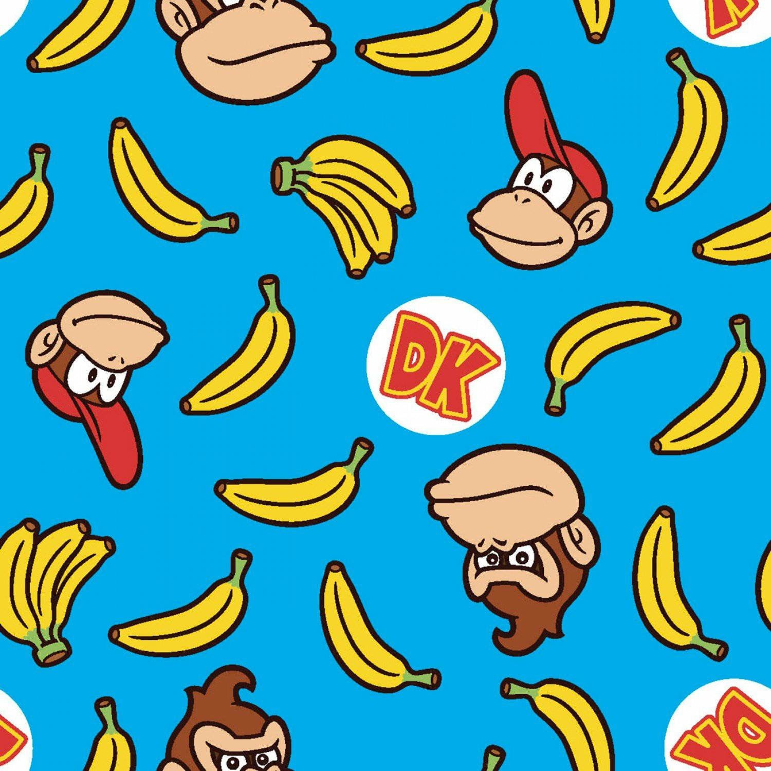 Donkey Kong Cotton Fabric Etsy