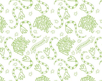 Tela de algodón Beetlejuice Worm