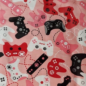 Valentine Game controllers cotton Fabric
