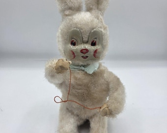 Vintage Mechanical Yo Yo Playing Bunny Tin Wind up toy Made in Japan