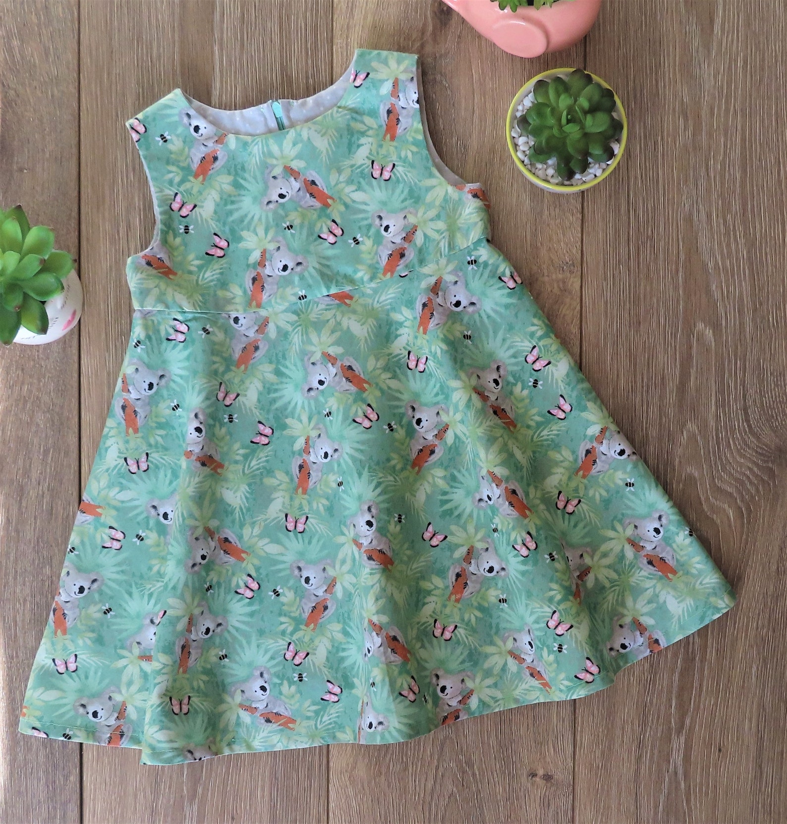 Smiling Koalas in Trees Dress Koala Dress Child's Etsy
