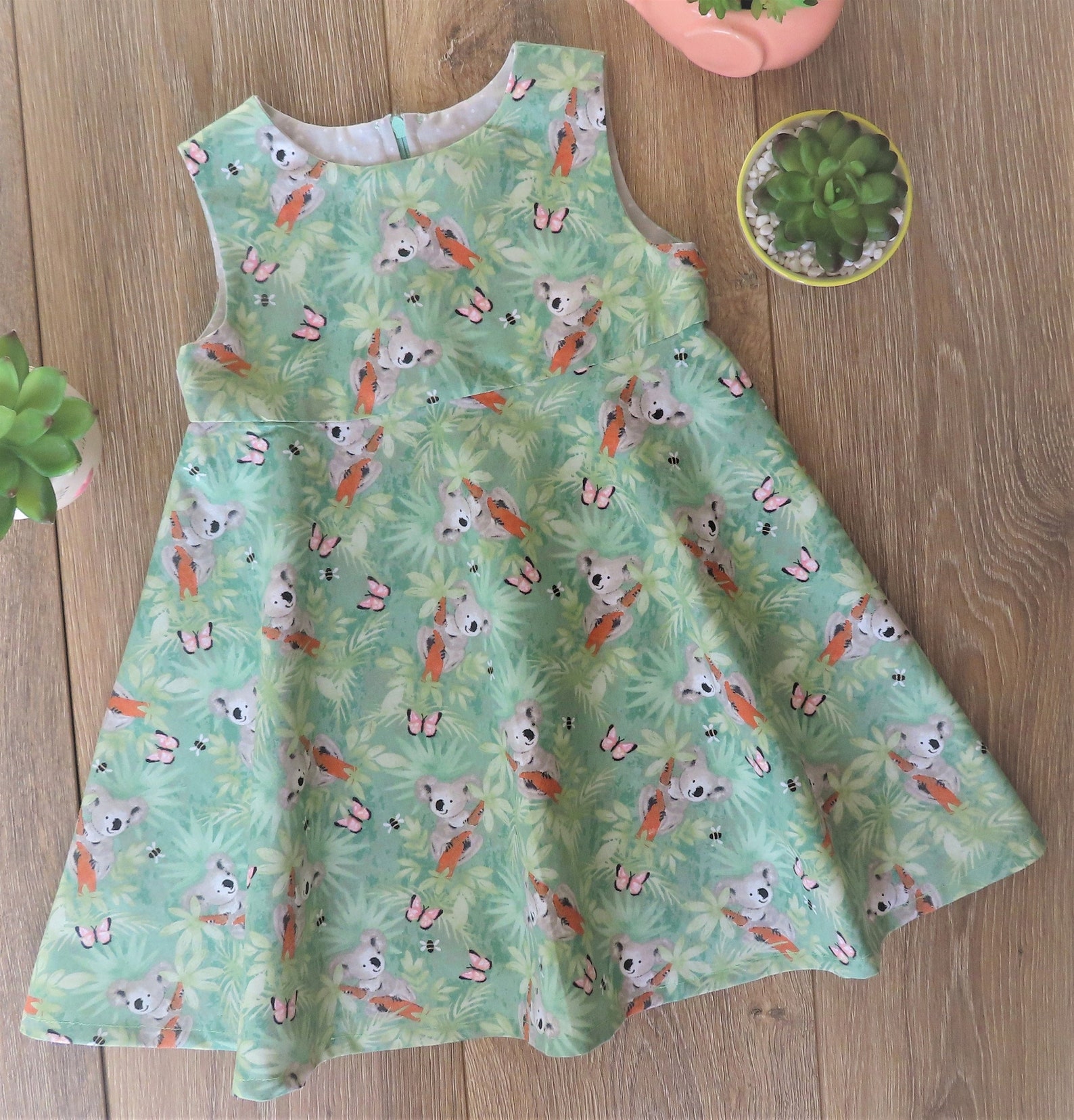 Smiling Koalas in Trees Dress Koala Dress Child's Etsy