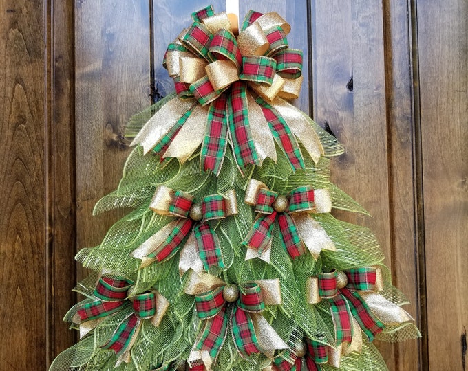 Christmas Tree Wreath for Front Door Christmas Tree Door Etsy