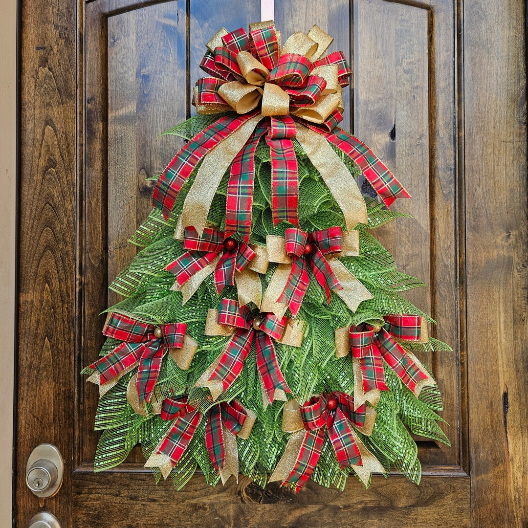 Christmas Tree Wreath for Front Door Christmas Tree Door Etsy