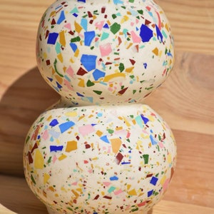Modern concrete colorful handmade terrazzo vase for home decoration image 3