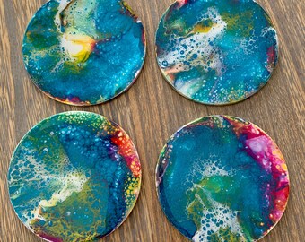 Contemporary Cork Coaster Set