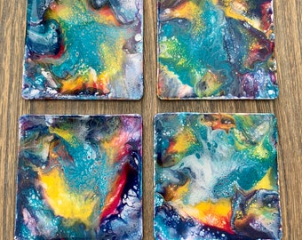 Contemporary Cork Coaster Set