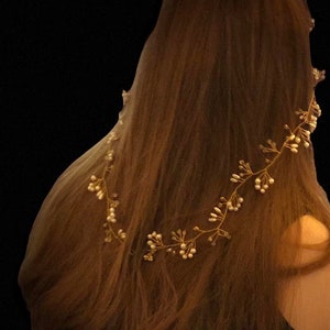 Brauthaarschmuck Braut Haarschmuck Haardraht faux Perlen Kristallen Strasssteine Hochzeit Haarsteck Headpiece Blumenkranz