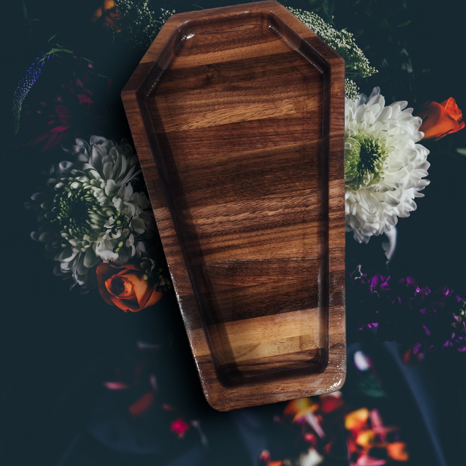 Strange Coffin Shaped Snack Tray Wooden Tray Party Decoration Tray Double  Broiler Pan Set Ceramic Plate for Oven