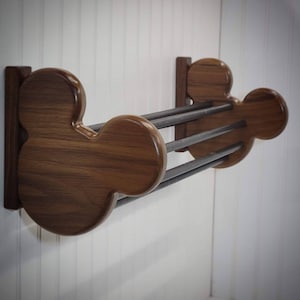 Wall Hanging Mickey Ear Holder – Wooden Disney Ear Display Rack, Handcrafted Organizer for Minnie & Mickey Ears