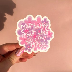 don&#39;t worry about what you can&#39;t change sticker! - empowering sticker - vinyl - affirmations