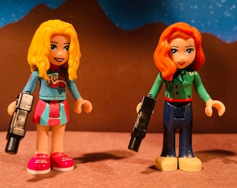 Custom Lego Minifigures of Sam and Reggie from Night of the Comet 1984 for Charity