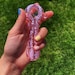 3.5' Pink or purple Lace Glass Smoking Pipe, Girly Pipe, Cute Pipe, Gifts for Smokers 