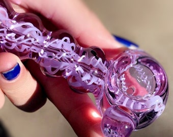 Magic Purple Girly Glass Art