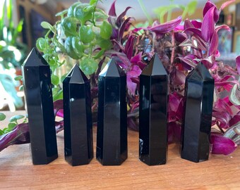 Raw Black Obsidian Chunk: Grounding Stone, Root Chakra Crystal