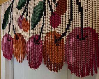 Cherry Beaded Curtain Pattern, Door Hanging DIY (Digital Download)