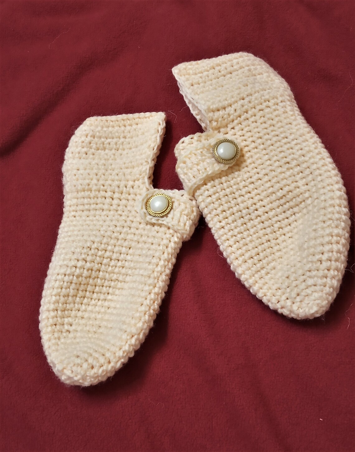 PDF Crochet pattern slippers with buttons knitted home | Etsy