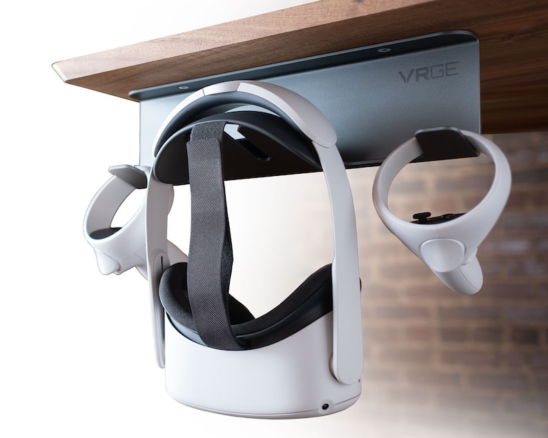 VRGE VR Under Desk Mount Storage Stand For Oculus Rift