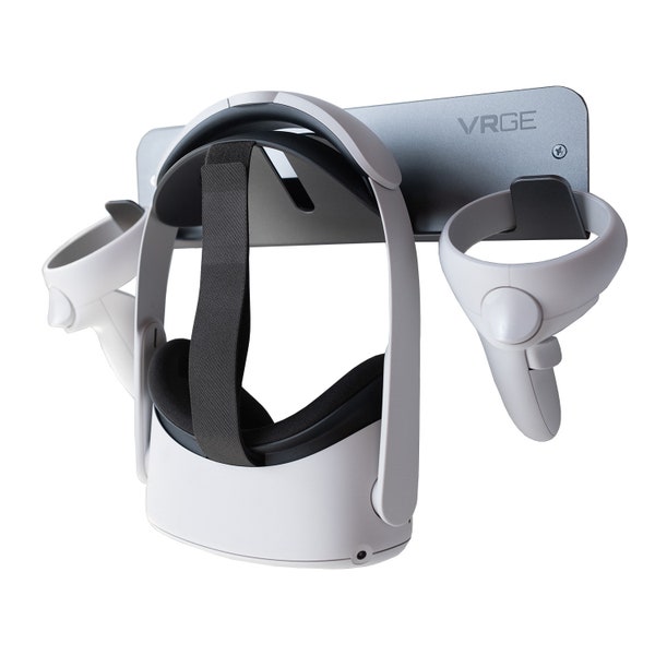 VRGE VR Universal Wall Mount Storage Stand Hook - For Oculus, Vive, Valve Index and Mixed Reality VR Headsets
