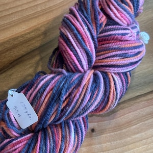 Hand dyed wool yarn