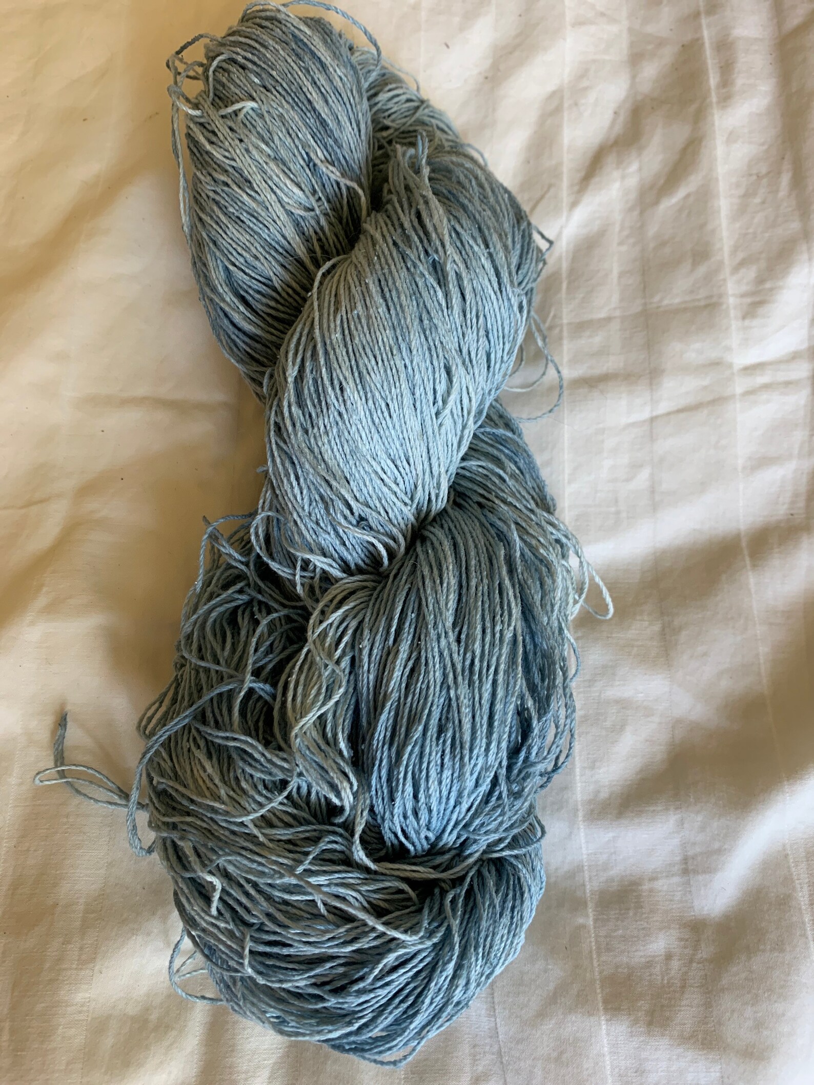 Indigo hand dyed cotton DK weight yarn. Etsy