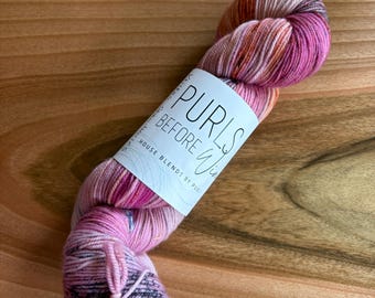 Purls Before Wine hand dyed sport weight yarn