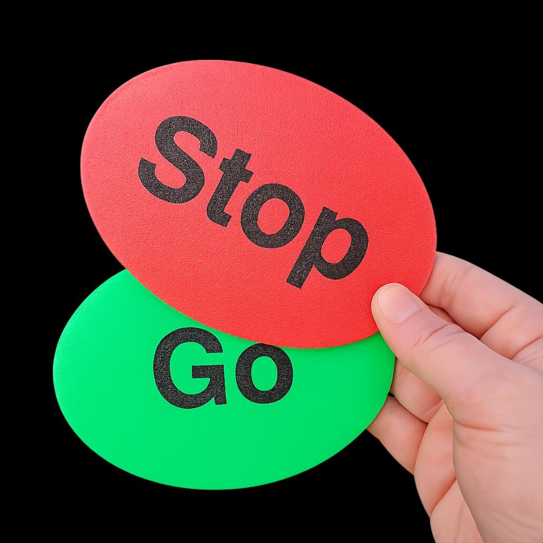 Stop and Go Visual Sign Set - Etsy