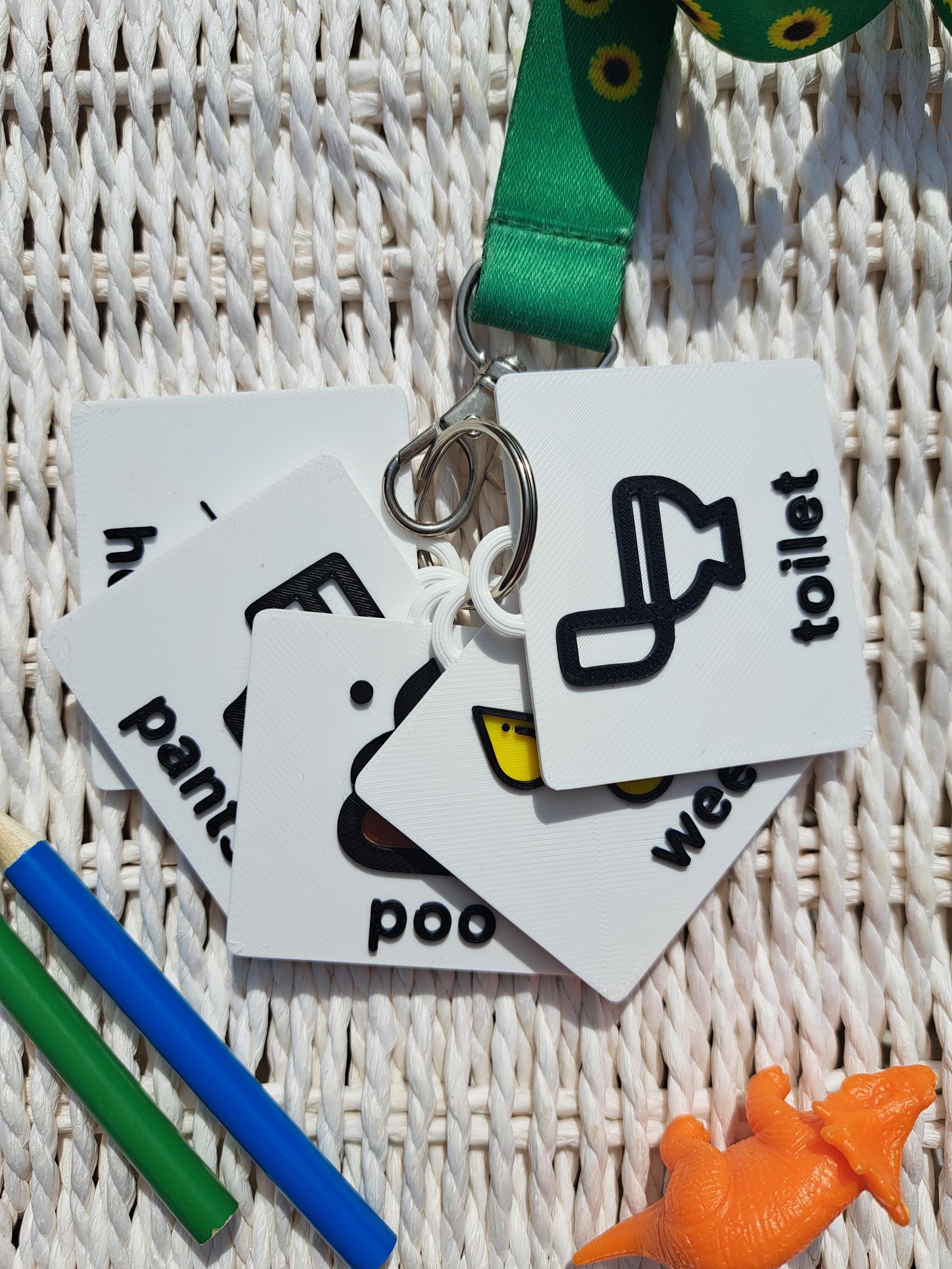 Training Tag Toilet Training Communication Tags – 5-pack - Potty Training Visuals ...