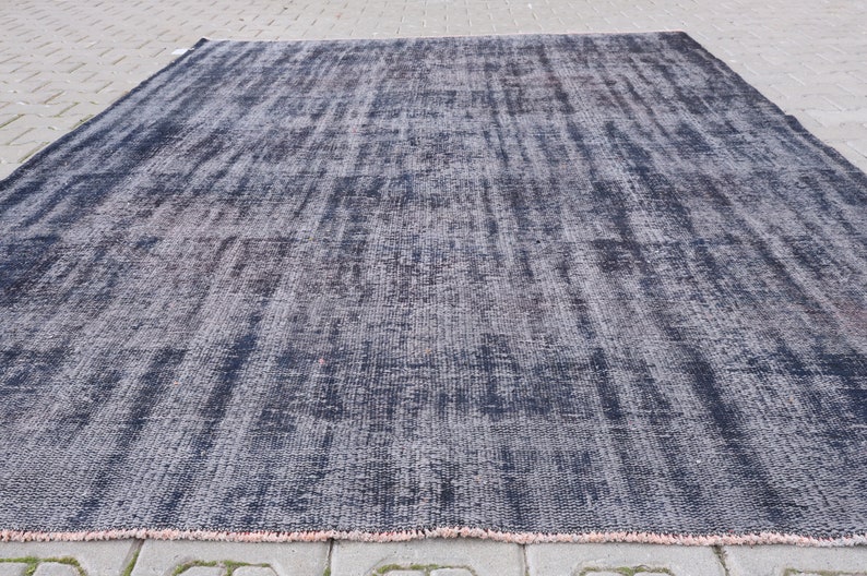 6x9 BLACK Oushak rug,Vintage Rug,Turkish Area rug,Handmade rug 195x280=546 cm SKU:3955 6/'3x9/'1 feet Anatolian rug 76x110 inches