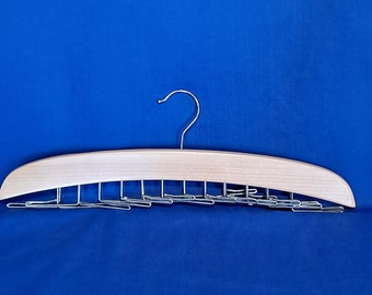 Wood Metal TIE RACK HANGER Necktie Belt Holder Scarf Bag Storage 24 Hook 16"