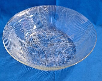 PASARI CROCUS Bol de ensalada de 9" de vidrio para servir verduras Indonesia