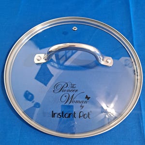 The Pioneer Woman INSTANT POT Glass Replacement LID 8 1/2" Metal Handle Cover Pot Pan Skillet