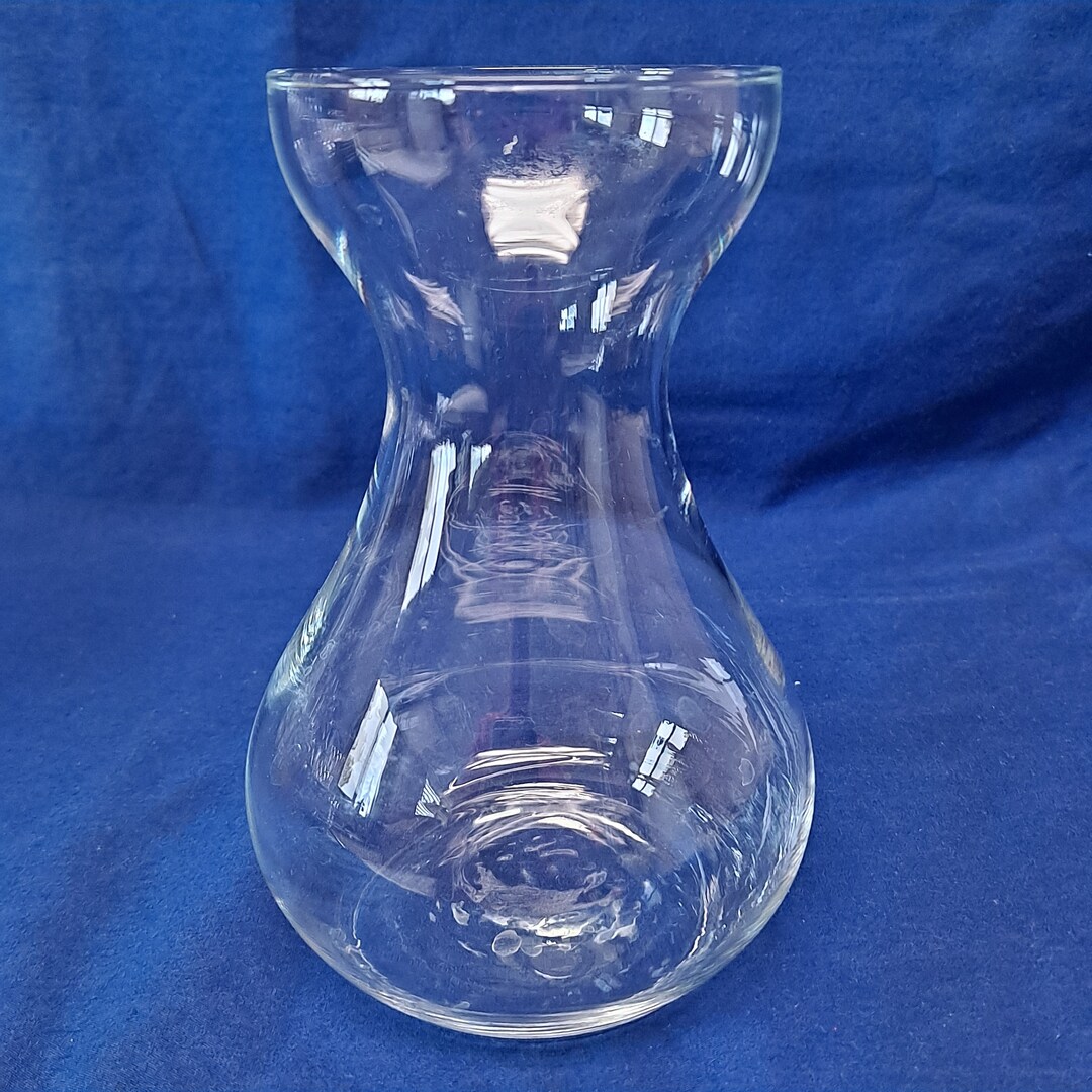 Clear Glass BULB FORCING VASE 5 1/2 Hyacinth Starter Clear Flower