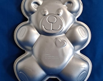 Molde para pasteles Wilton HUGGABLE TEDDY BEAR de 1982, modelo 5102-9913, para hornear dulces y gelatina.