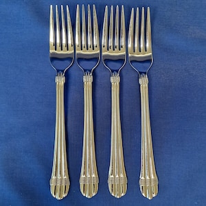 Set 4 Hampton Silversmiths ODYSSEY DINNER FORKS Stainless Steel 18/10 Flatware Silverware