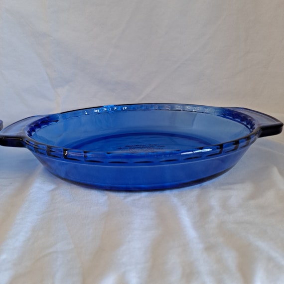 Anchor Hocking COBALT BLUE PIE Plate Deep Dish Ovenware Baking Pan
