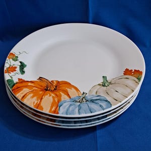 Lotto 4 Royal Norfolk ZUCCHE PIATTI DA PRANZO 10 1/2" Ringraziamento Autunno Foglia