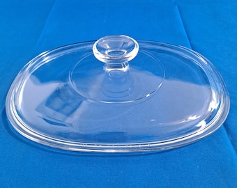 Tapa ovalada de repuesto de vidrio Pyrex F12C Corning para cacerola de 1.5 cuartos de galón