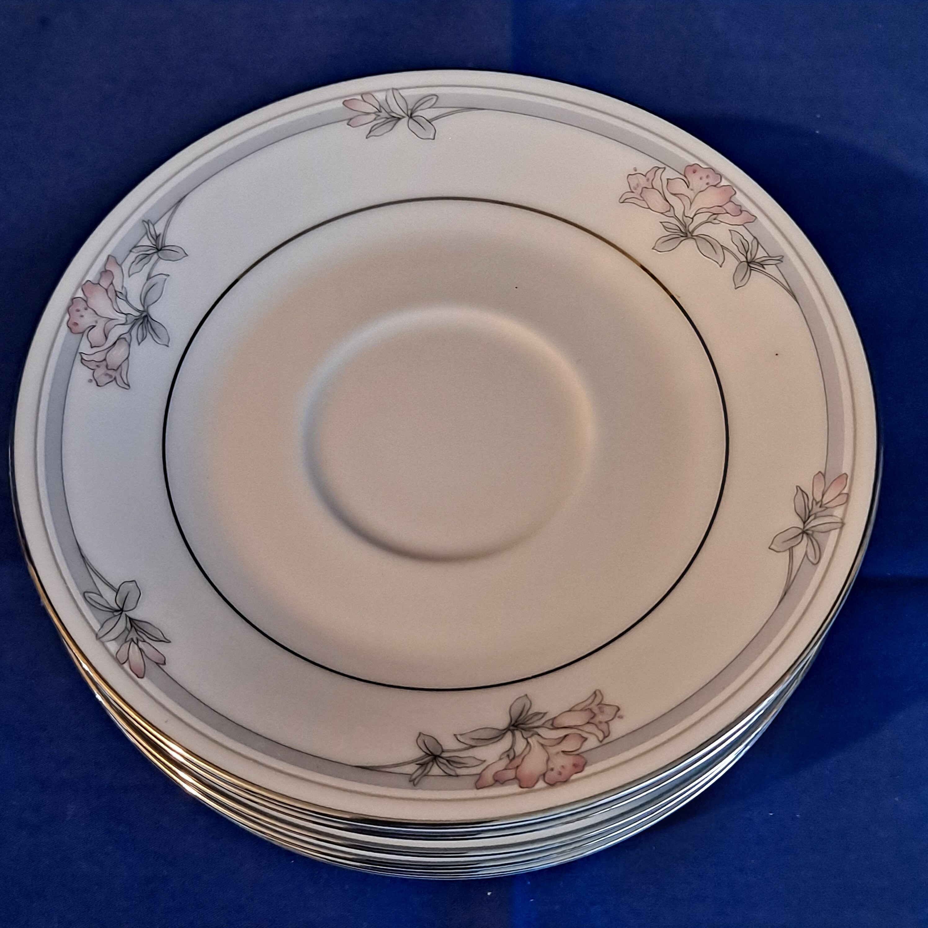 Vintage Lot 6 Noritake LEGENDARY China TARKINGTON SAUCERS 3695