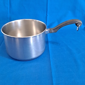 Vintage FARBERWARE 2 1/2 Qt Saucepan PAN Stock Pot Stainless Steel Aluminum Clad Quart