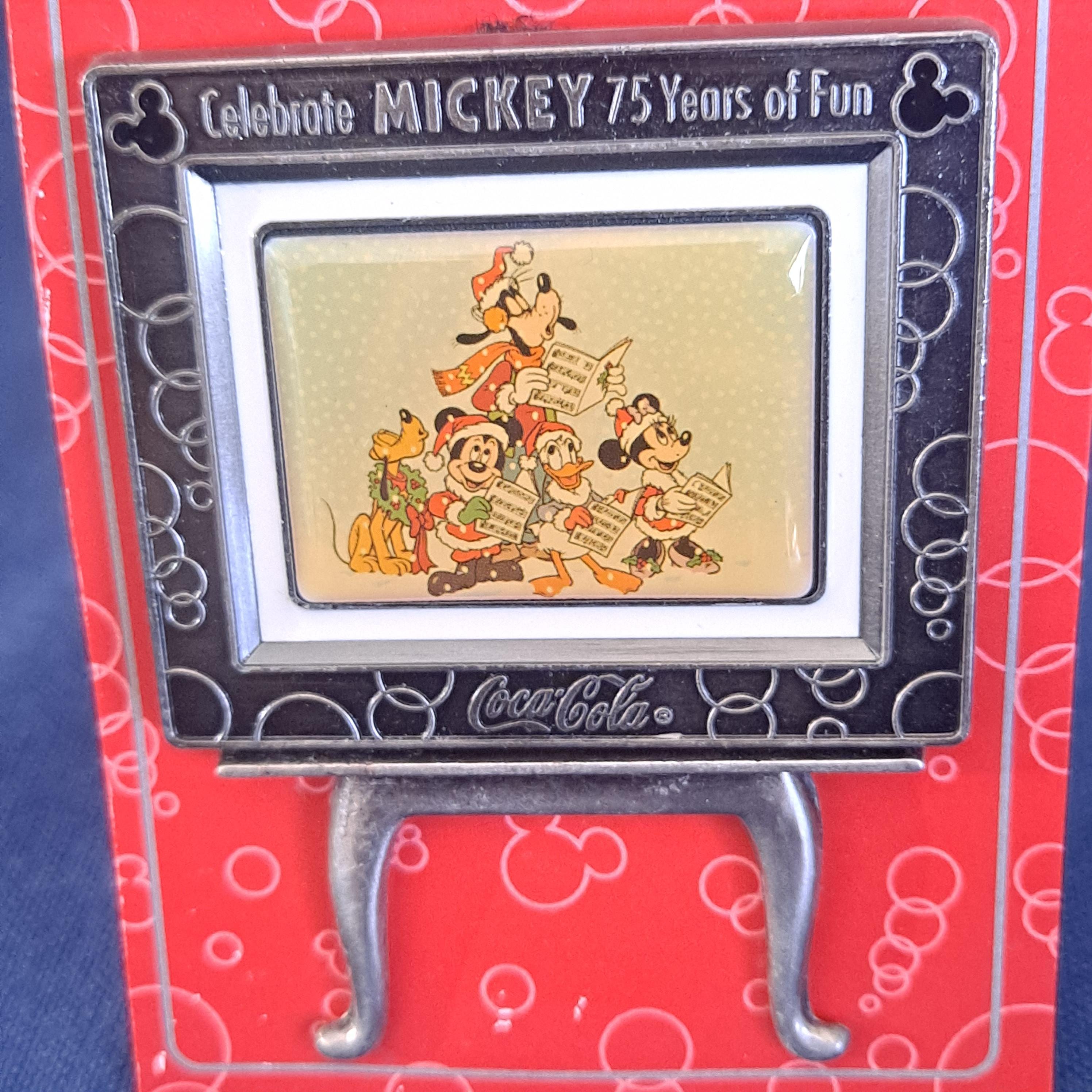 Coca Cola Celebrate 75 Year Fun MICKEY MOUSE EASEL Christmas