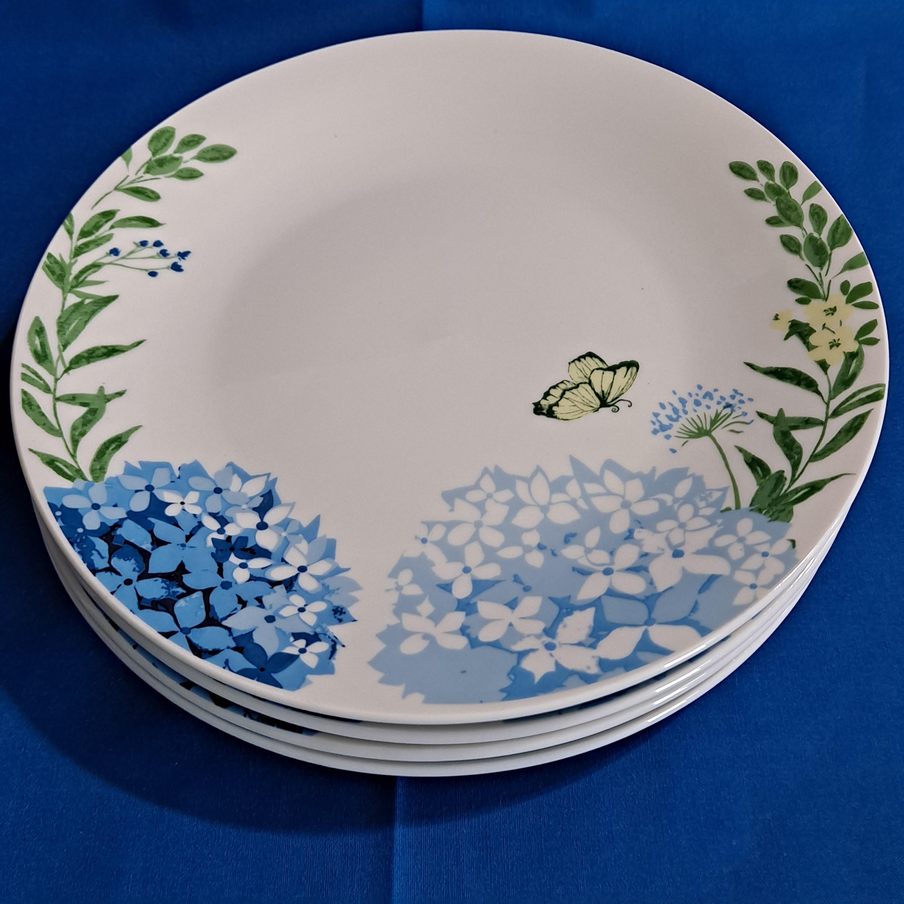Set 4 Royal Norfolk BLUE HYDRANGEA Salad PLATES 7 1/2 Set 4 Royal Norfolk BLUE HYDRANGEA Salad PLATES 7 1/2
