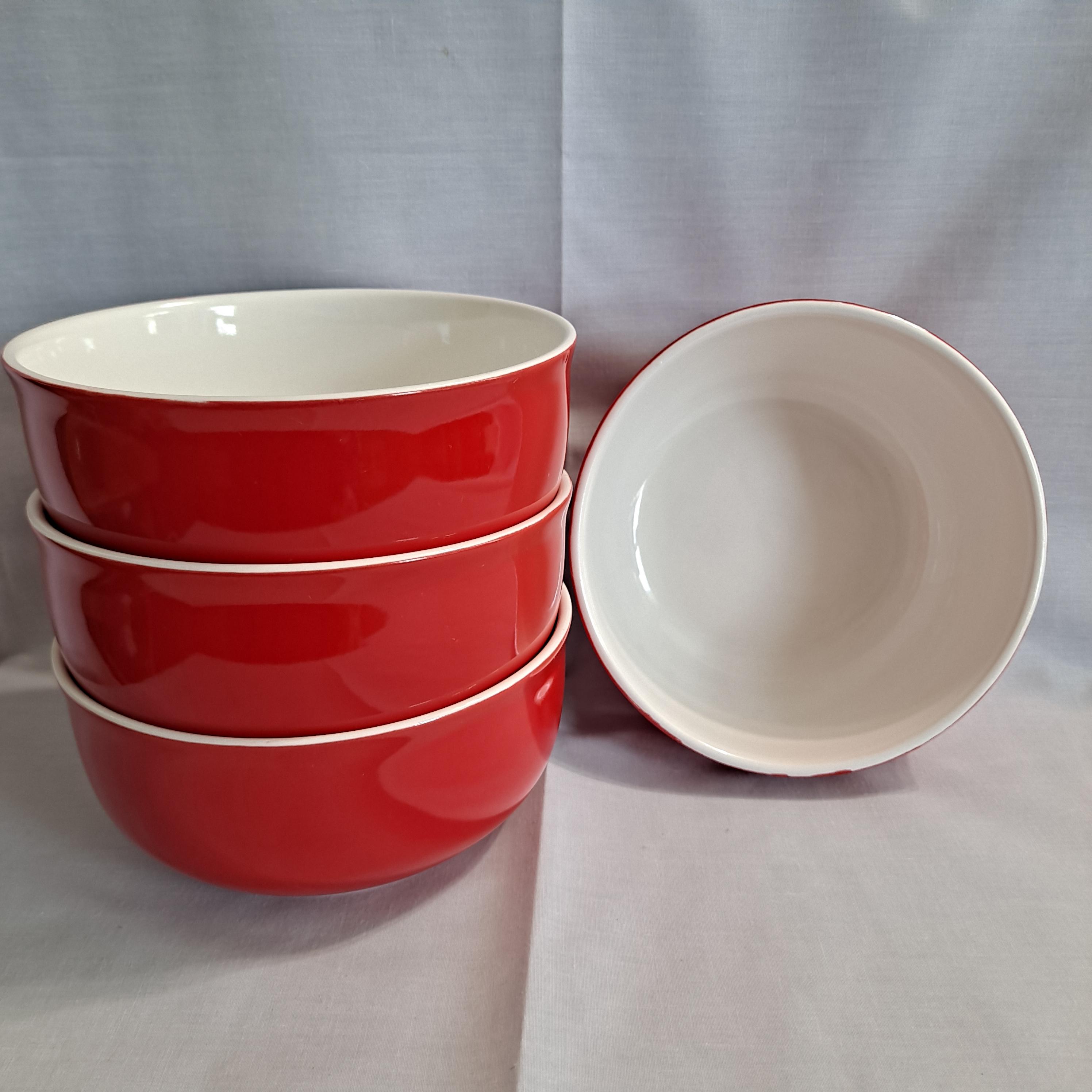 Set 4 Royal Norfolk RED & WHITE 6