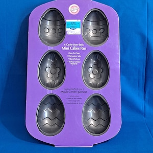 Wilton Easter EGG Mini CAKE PAN 6 Muffin Cupcake Baking Mold Cookie chocolate candy