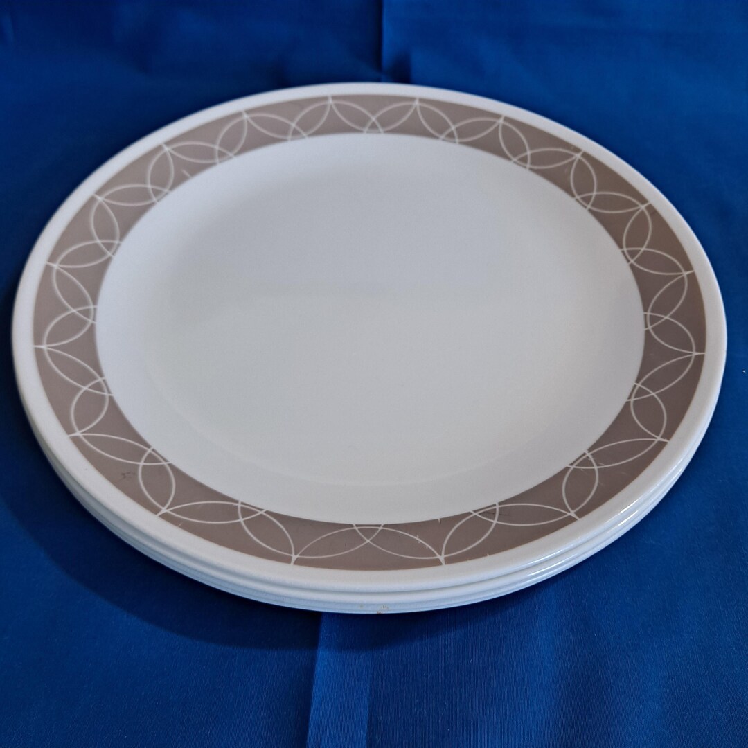 Lot 4 Corelle SAND SKETCH Dinner PLATES 10 1/4 Dessert Livingware Salad ...