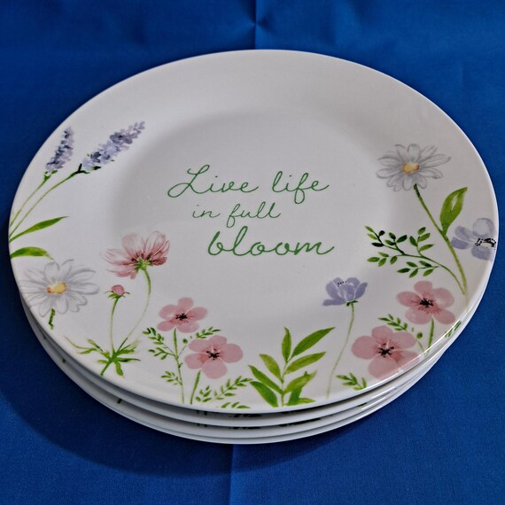 Lot 4 Royal Norfolk WILDFLOWER Salad PLATES 8
