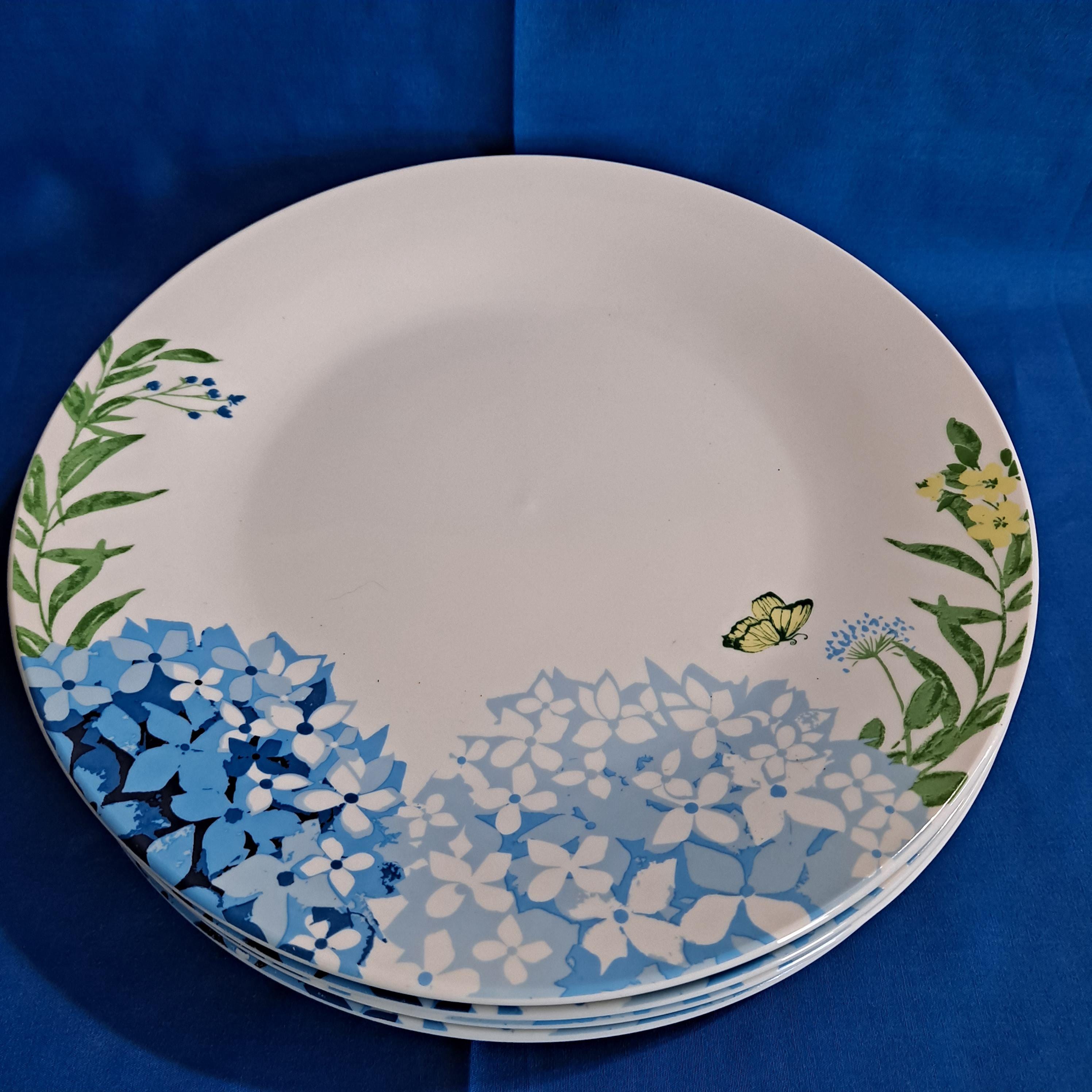Lot 4 Royal Norfolk BLUE HYDRANGEA Dinner PLATES 10 1/2