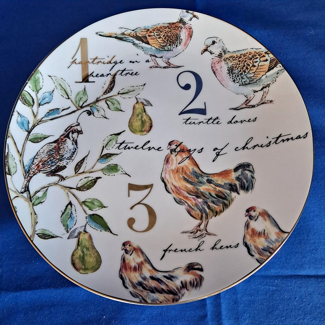 Better Homes & Gardens 12 DAYS OF CHRISTMAS Porcelain 8 1/4 Salad Plate