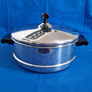 Large Farberware STEAMER INSERT w/LID 9 3/4&quot; Pot Pan Stainless Steel Colander Vegetable Pasta Strainer