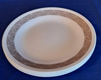 Lot 4 Corelle SAND SKETCH Dinner PLATES 10 1/4 Dessert Livingware Salad ...